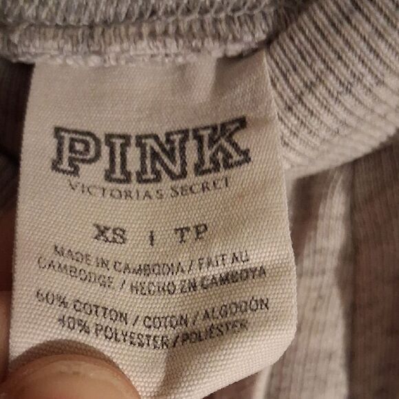 PINK Victoria's Secret Gray Drawstring Wide Leg Lounge Pants Size XS - Picture 4 of 6